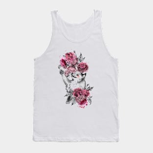 Fox&Peony invisible background Tank Top